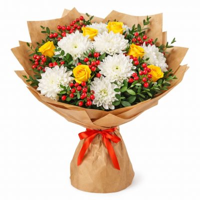 Букеты с хризантемами