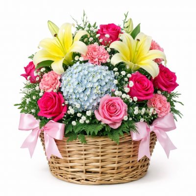 Корзина с цветами «Летний зной»