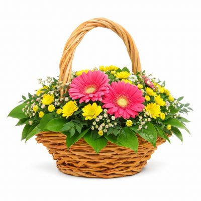 Корзина с цветами «Праздник радуги»