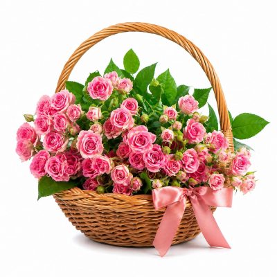 Корзина с цветами «Сладкая утопия»