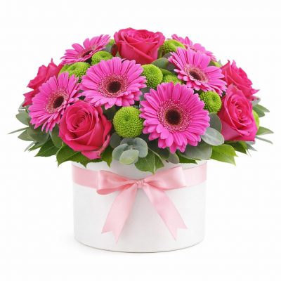 Цветы в коробке «Карамель»