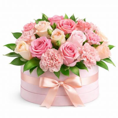 Цветы в коробке «Радужное настроение»