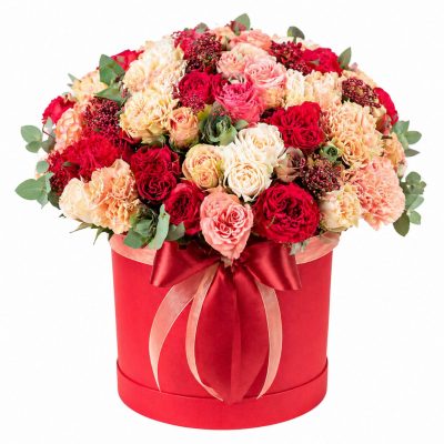 Цветы в коробке «Тайна утра»