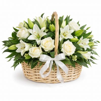 Цветы в корзинке «Ангел»