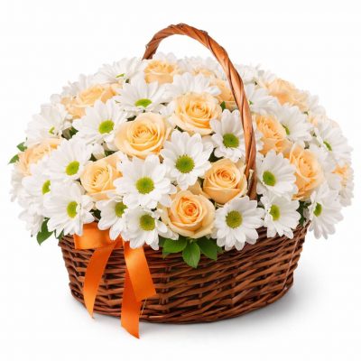 Цветы в корзинке «Комплимент»